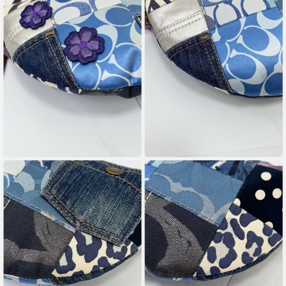 EUC c coach signature DENIM swing back bag - Picture 3 of 8